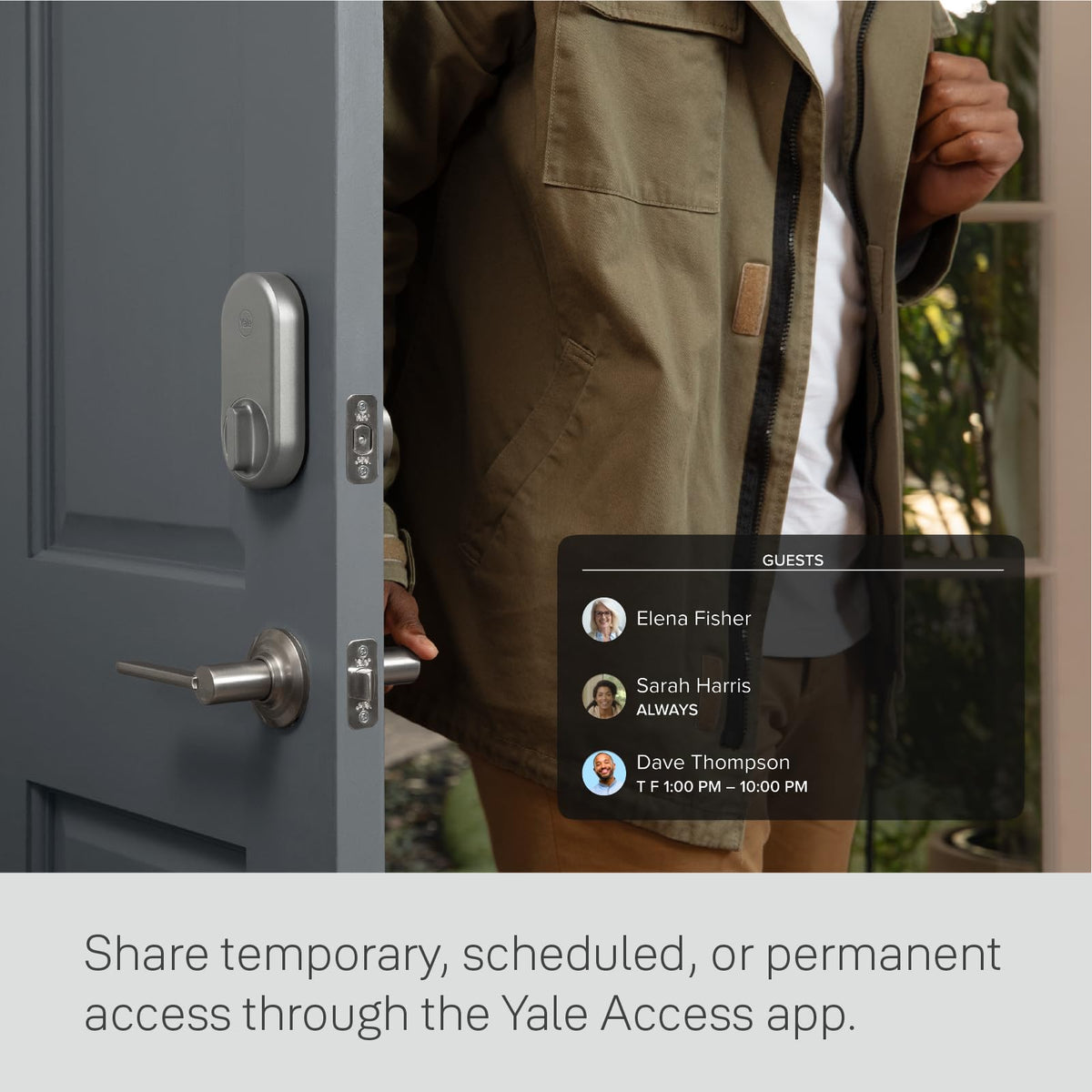 Yale Approach keyless entry with a sleek finish complementing modern doors