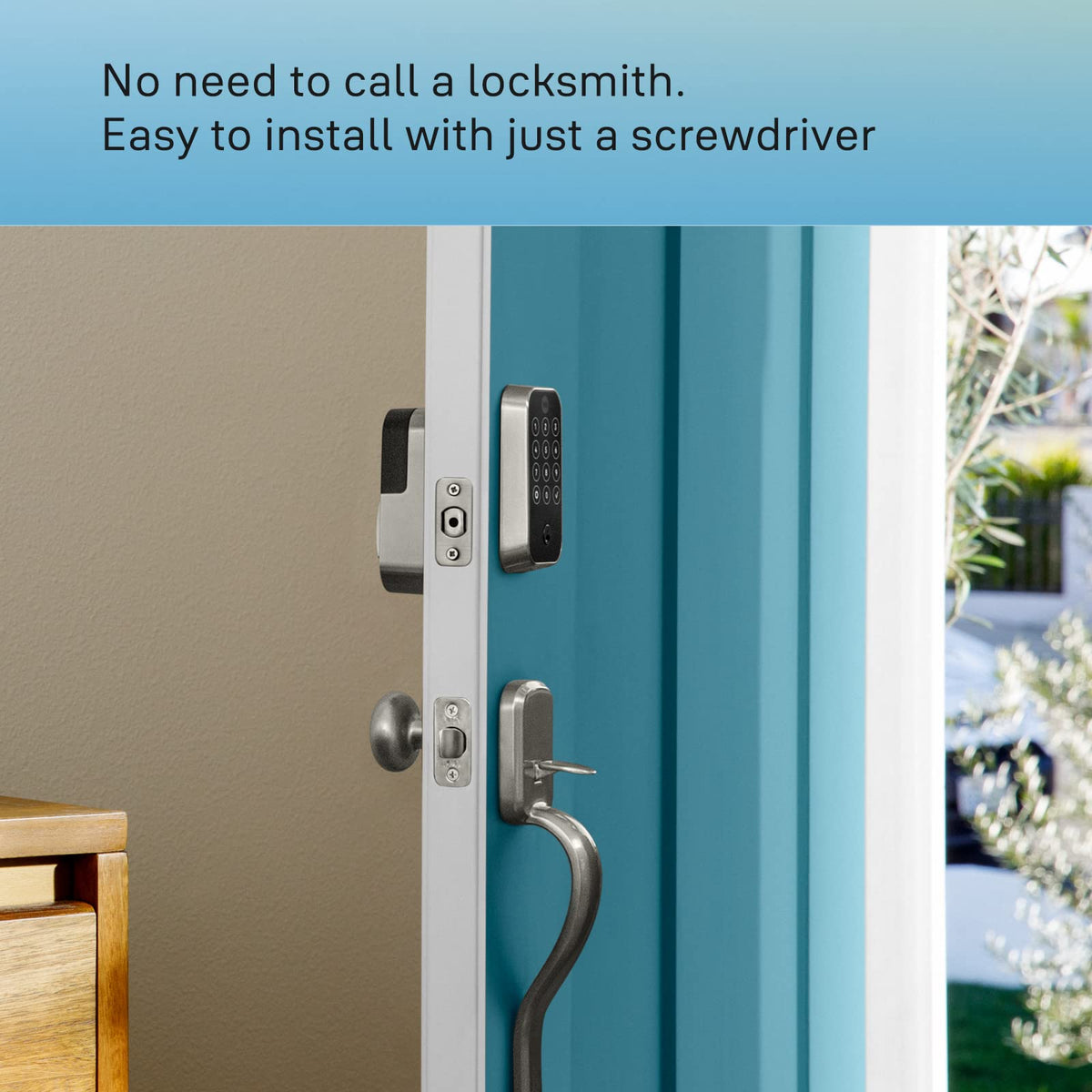 Yale Assure Lock 2 auto-unlock feature shown for hands-free entry.