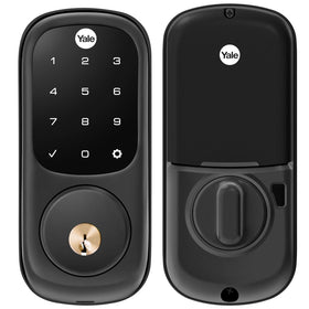 Yale Assure Lock backlit keypad enabling keyless entry and quick locking