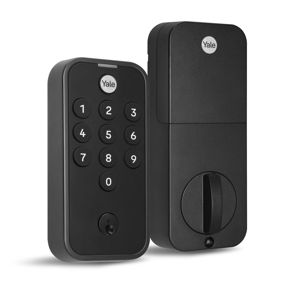 Yale Code keypad-deadbolt front door lock with backlit keys for keyless entry