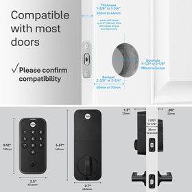 Yale Code sleek low-profile design on a door blends security with style