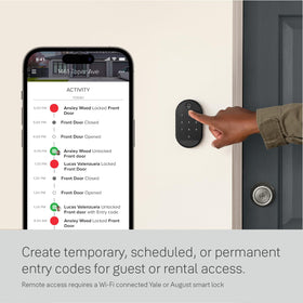 Install Yale Keypad on doorframe for flexible access via Bluetooth
