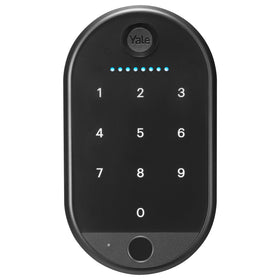 Yale Keypad Touch fingerprint unlock demonstrates quick, secure access for busy mornings.