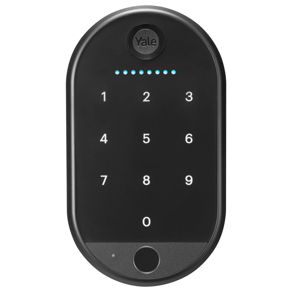 Yale Keypad Touch fingerprint unlock demonstrates quick, secure access for busy mornings.