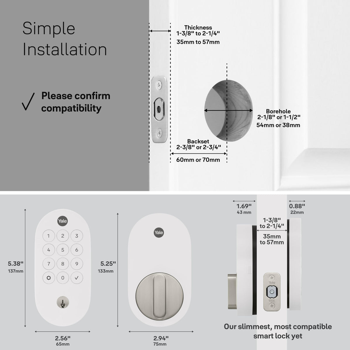 Yale weather-resistant design suited for everyday life at the door