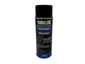 Yamaha Yamashield bottle closeup highlighting a protective solution for metal surfaces.