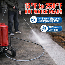 YAMATIC hose rated for hot water up to 250F for tough degreasing