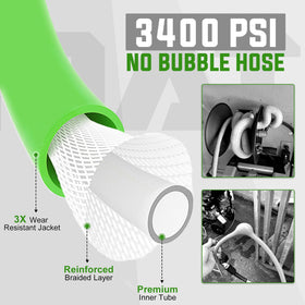 YAMATIC kink-resistant outer layer reduces fatigue during extended cleaning