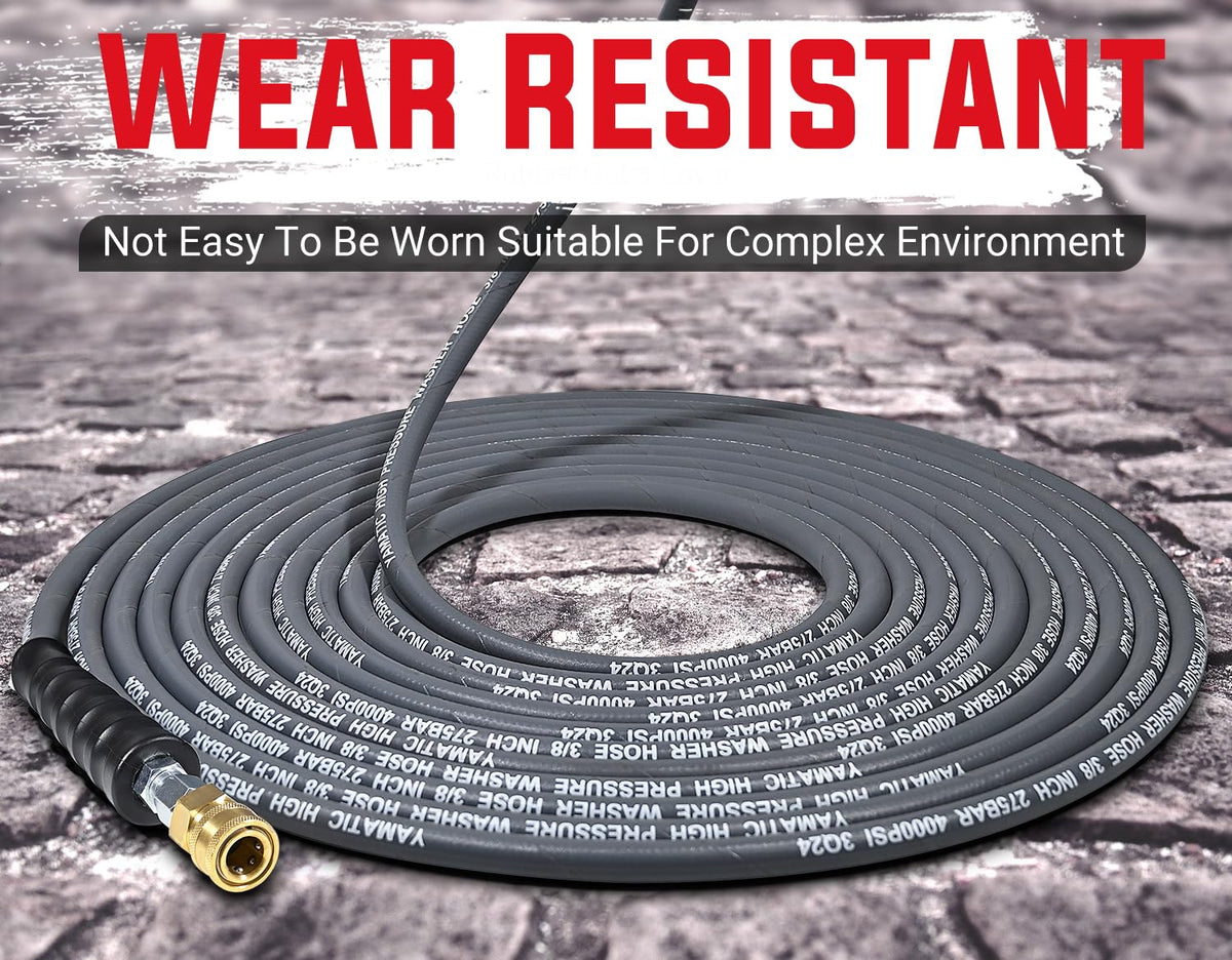 YAMATIC quick-connect ends compatible with major pressure washer systems