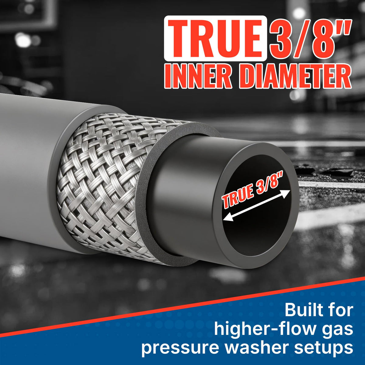 YAMATIC true 3/8 inch ID hose inner diameter for high flow