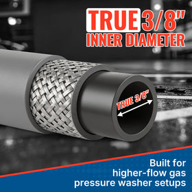 YAMATIC true 3/8 inch ID hose inner diameter for high flow
