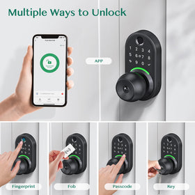 Yamiry keyless entry digital lock with handle assembly demonstrates easy installation.