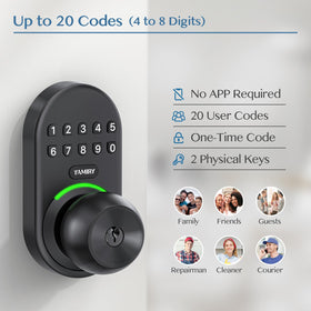 Yamiry keypad smart lock backlit keypad for easy night entry