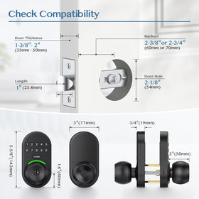 Yamiry keypad smart lock installation tools included for simple setup
