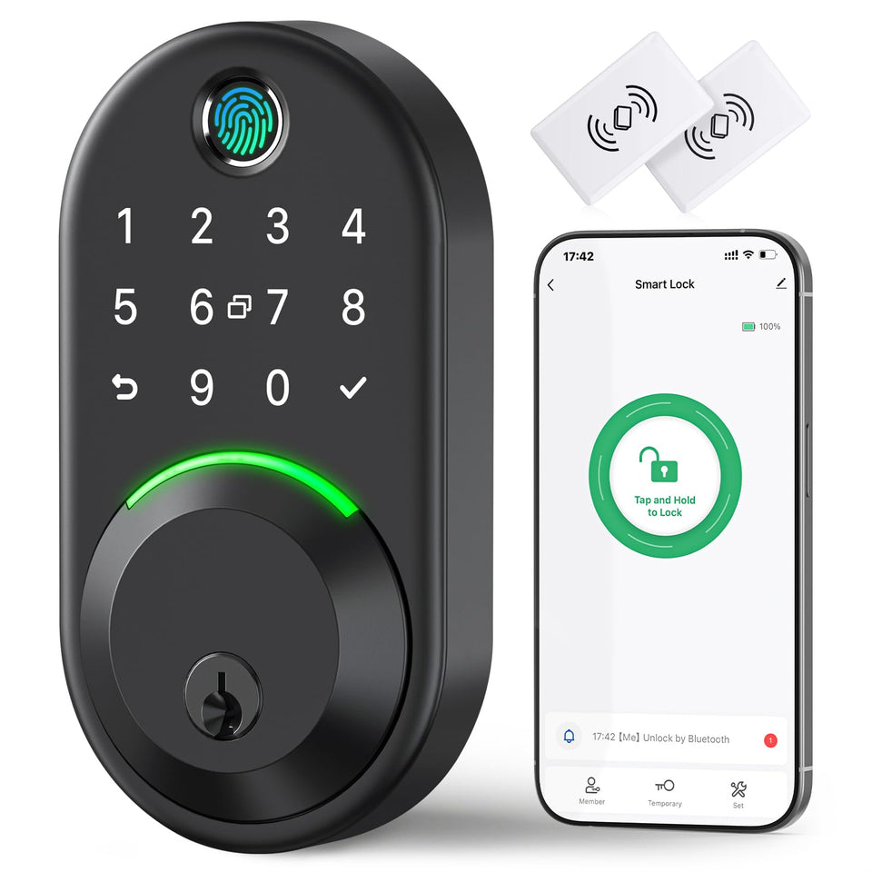 Yamiry Smart Deadbolt with fingerprint authentication for quick, secure entry