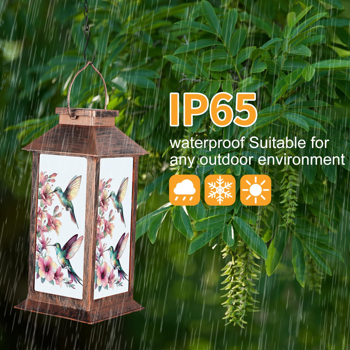 Yamodoor solar garden lantern adds stylish yard accents for evenings.