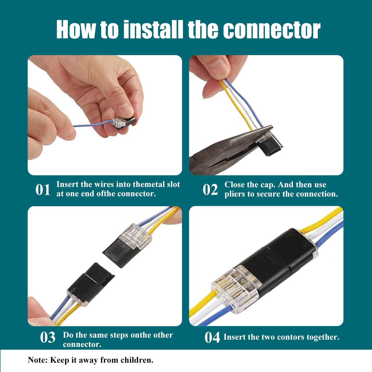 Yancincny push-in clamp enables fast, no-strip connections for quick setups.