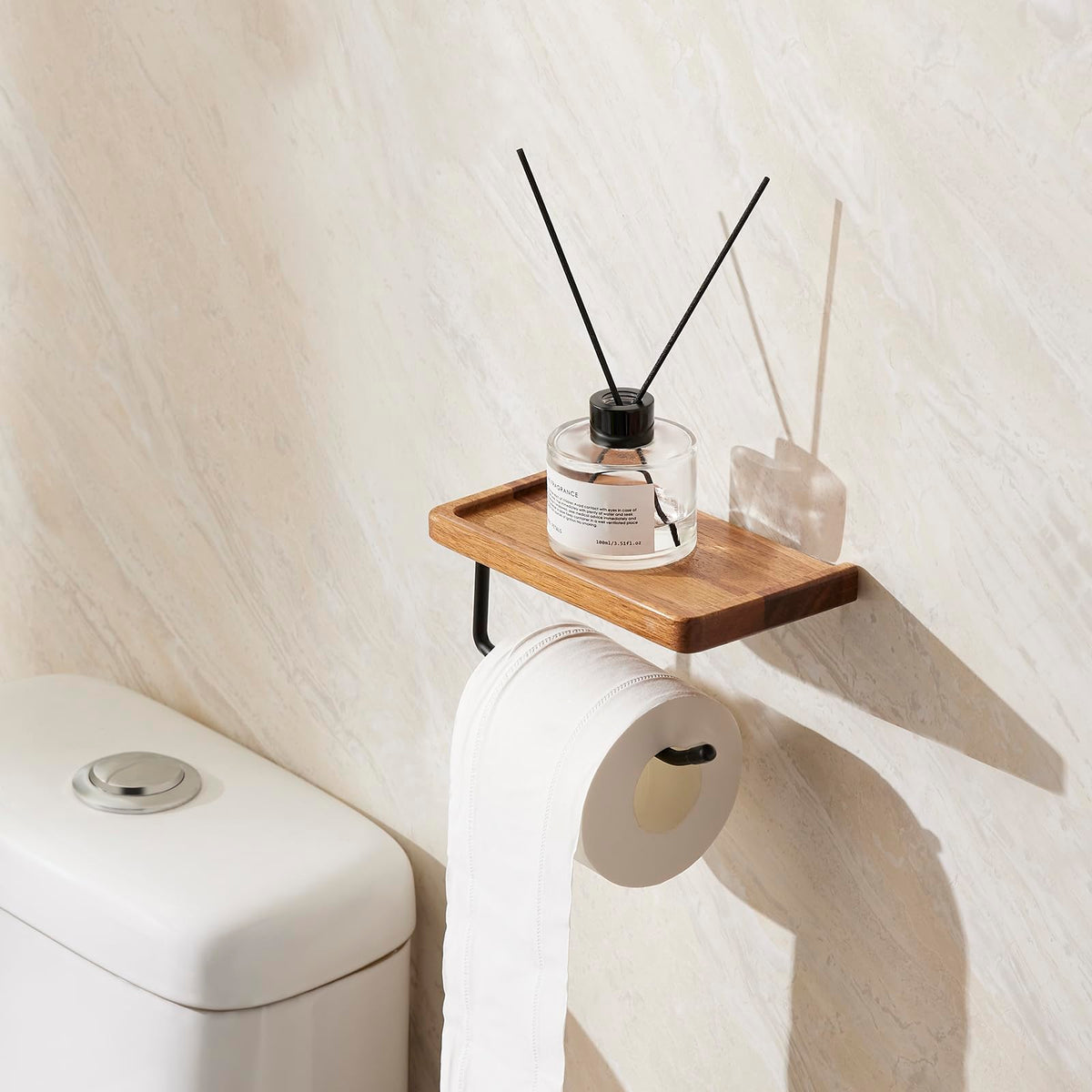 Yangbaga matte-black aluminum housing adds sleek style to any bathroom