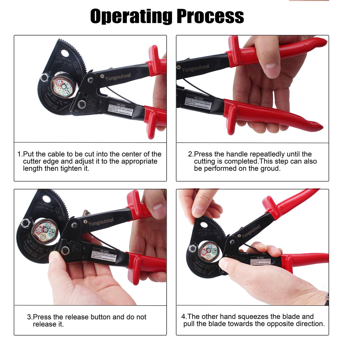 Yangoutool compact design fits tight spaces for on-site cable work.