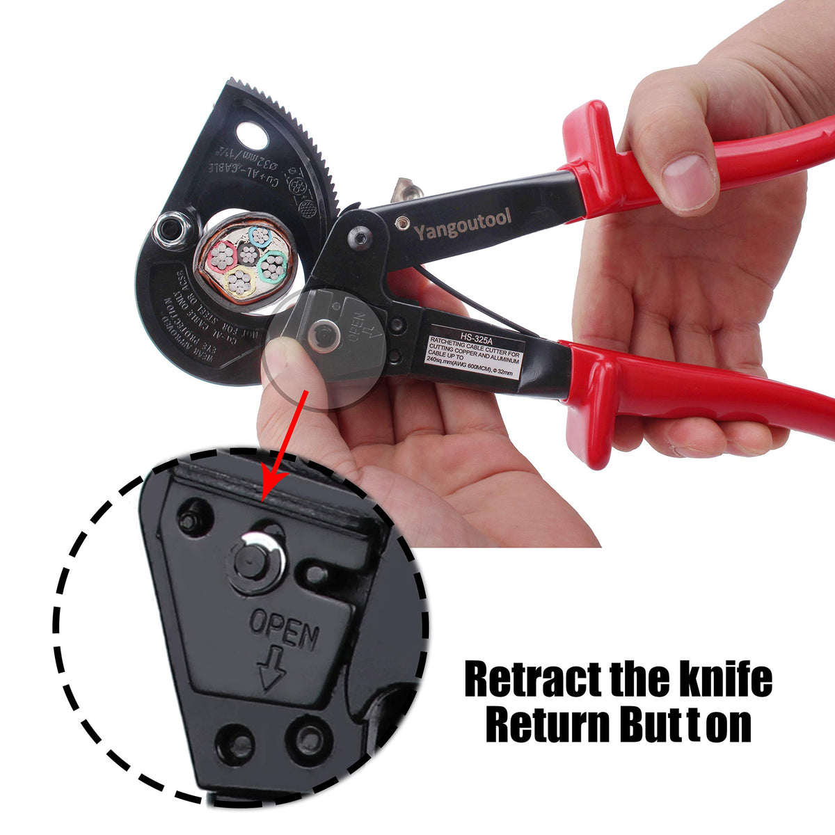 Yangoutool ratchet-driving unit ensures stable, consistent grip across multiple cuts.