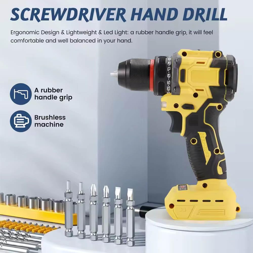 Yangtzone drill driver quick bit change with 3/8-inch chuck for fast setup.
