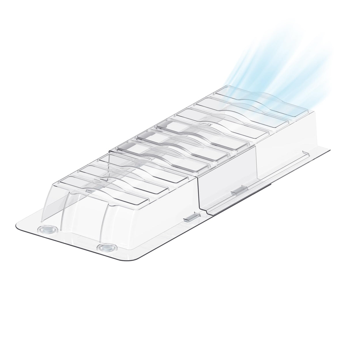 YANWEN sideways vent extender under furniture redirects airflow discreetly.