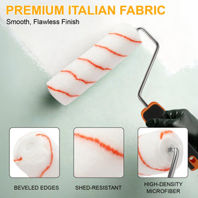 YANZENGCQ microfiber roller covers absorb paint for smooth, streak-free results.