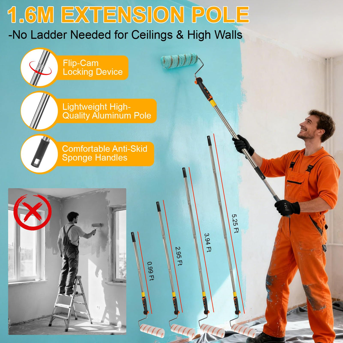 YANZENGCQ 15-piece kit supports fast, even coverage on multiple surfaces.