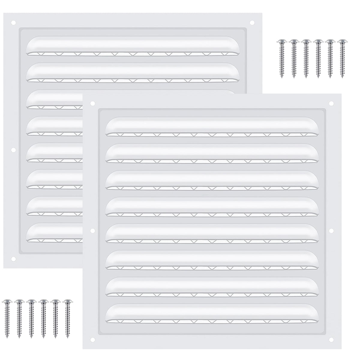 Yaocom 2-pack aluminum gable vent with screen for attic ventilation