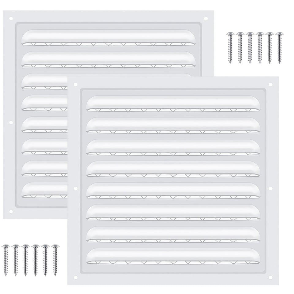 Yaocom 2-pack aluminum gable vent with screen for attic ventilation