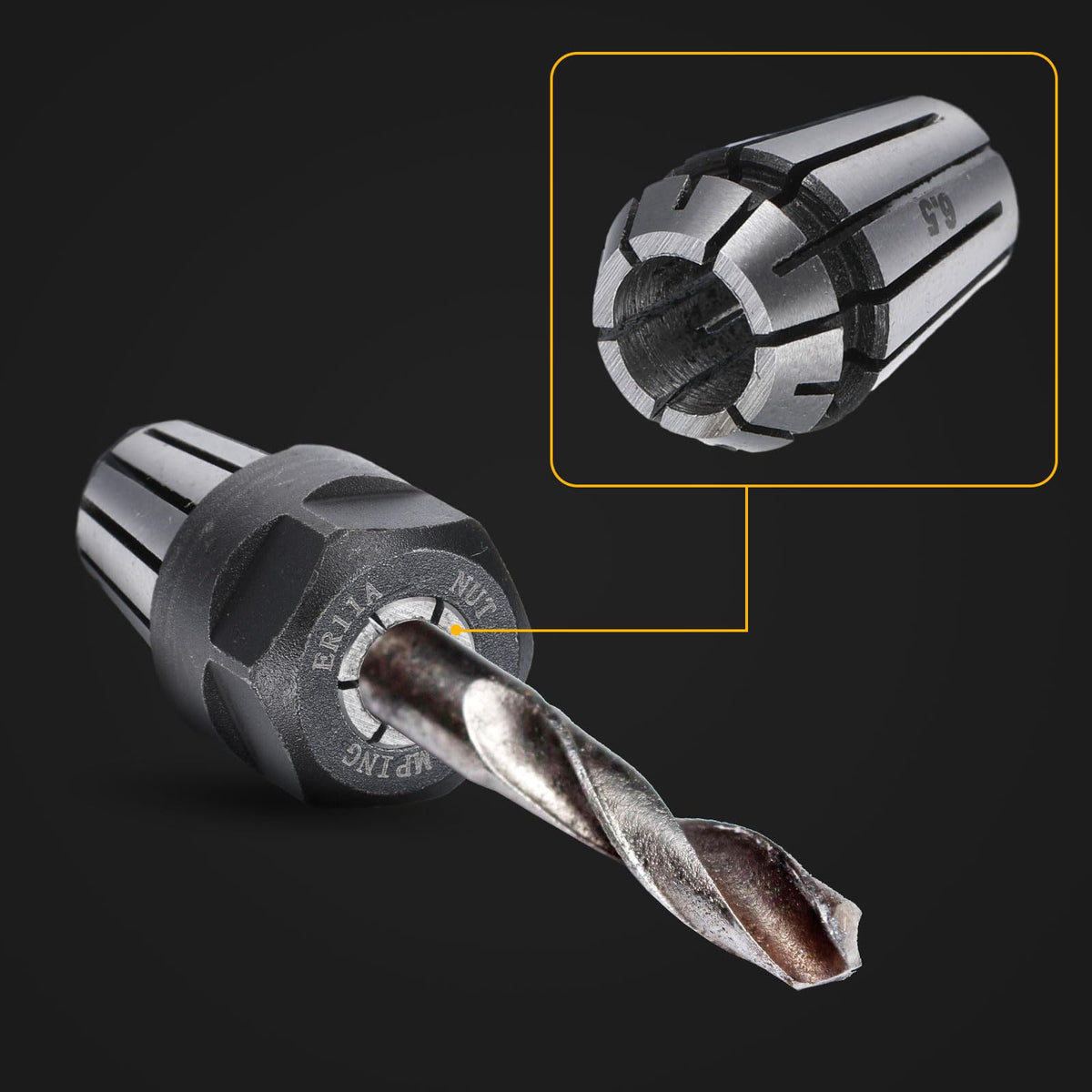 Yaocom ER11 nuts with M14 threading for secure mounting.