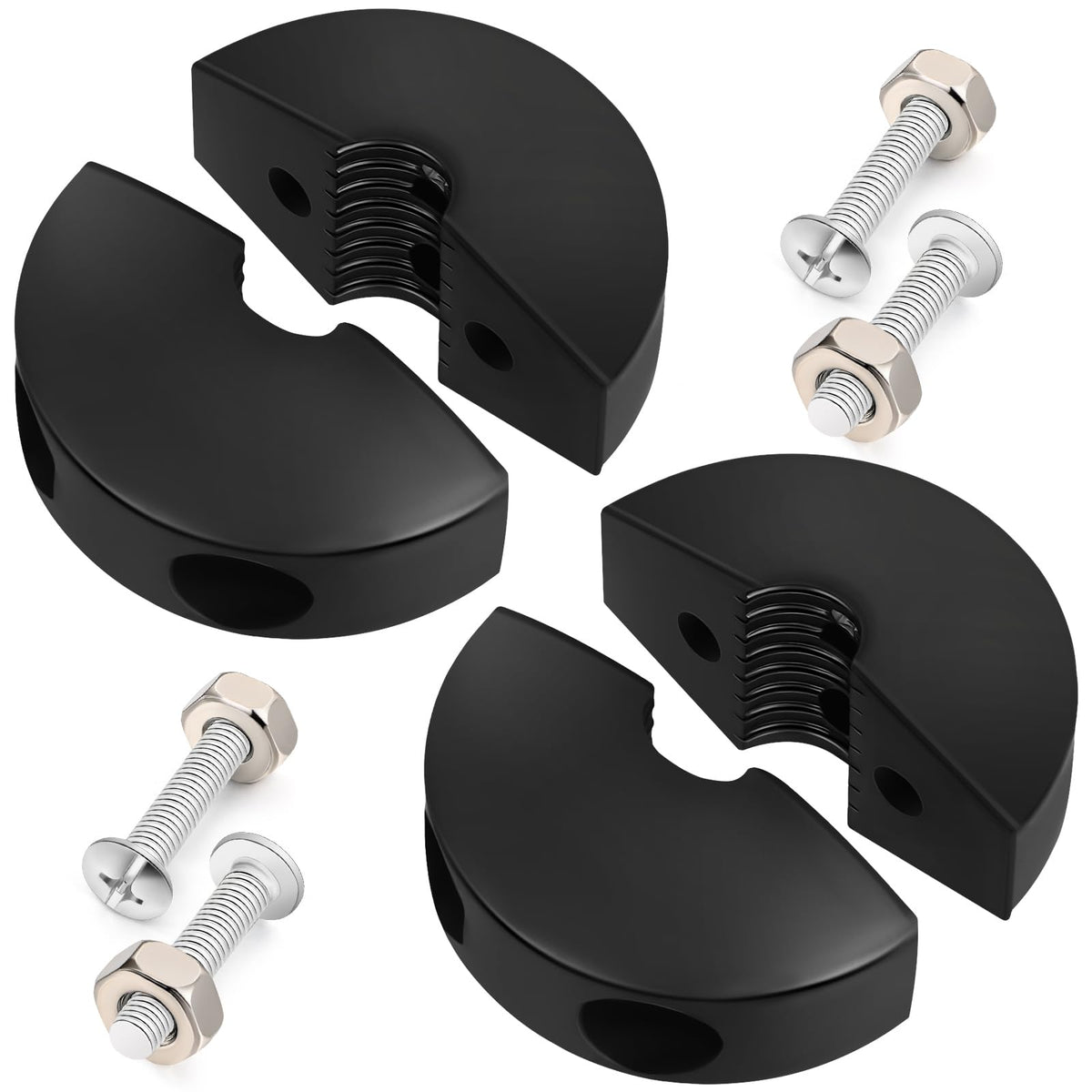 Yaocom hose reel stopper package with installable half circles for quick setup