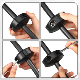 Yaocom dimensions indicate center hole and outer diameter suitable for 3/8 inch ID hoses