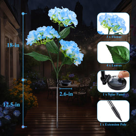 YAODEMA night ambiance LED flower lights lighting a garden at dusk