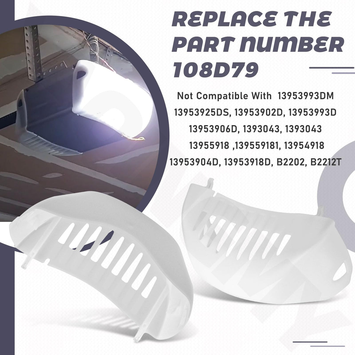 YAQINGMY durable lens cover supports long-lasting garage door operation.
