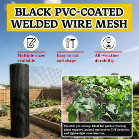 Yardbliss black coated wire mesh durable for outdoor use.