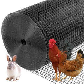 Yardbliss black hardware cloth in a roll protecting a coop and garden.