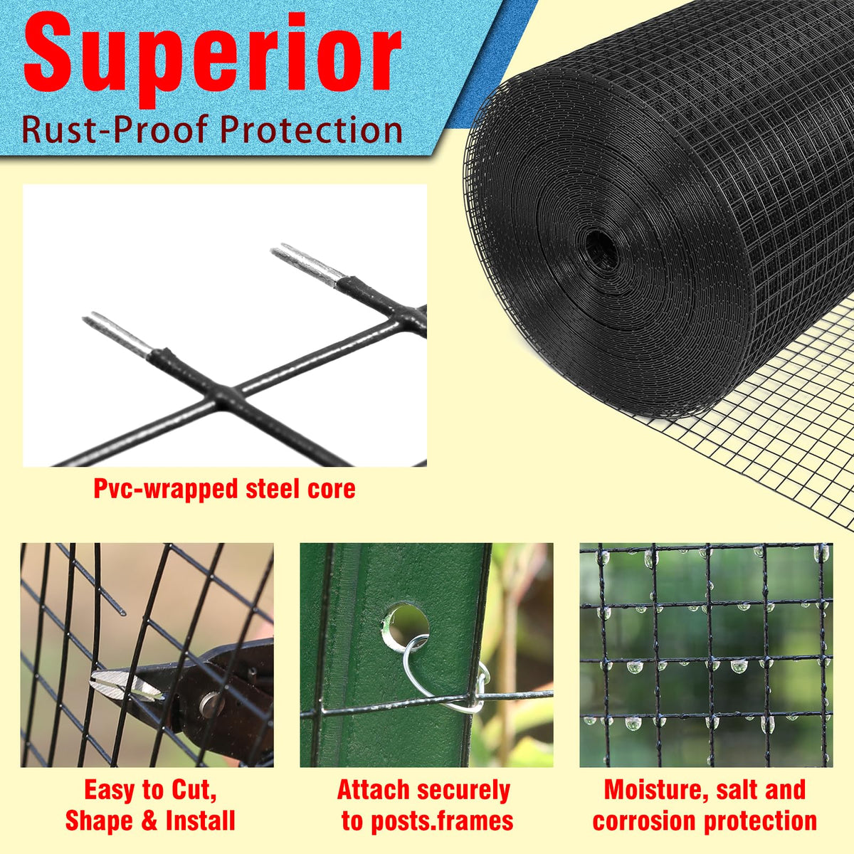Yardbliss chicken-wire fencing 1/2in mesh roll ideal for coop and garden