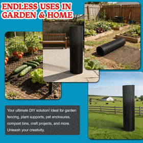 Yardbliss garden-border black mesh fence for tidy borders and pest control