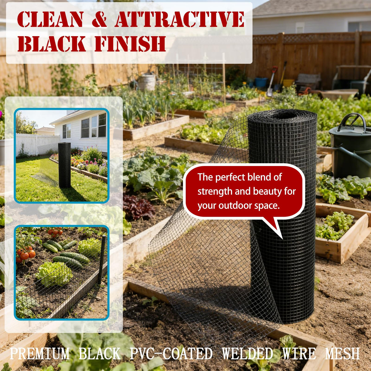 Yardbliss rabbit proof fence welded mesh guarding plants.