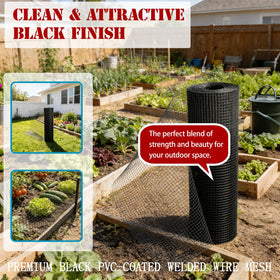 Yardbliss vinyl-coated welded wire mesh demonstrates durable, rust-resistant outdoor fencing