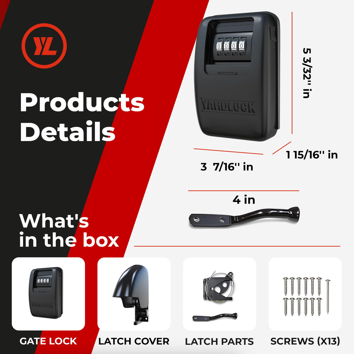 Yardlock keyless entry close-up highlights 2-way access for gates.