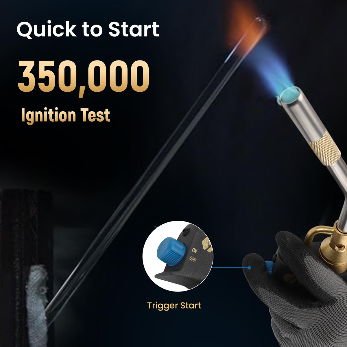 Yardwizard cast aluminum torch body designed for durability under high heat