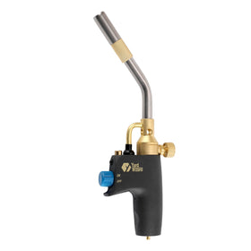 Yardwizard propane torch head with igniter showing quick ignition capability for DIY tasks