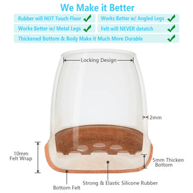 Yarehand thickening silicone covers extend furniture leg durability.