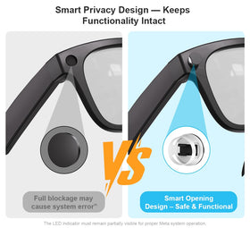 Yarenka LED blocker privacy cover reduces unintended LED errors during recording.