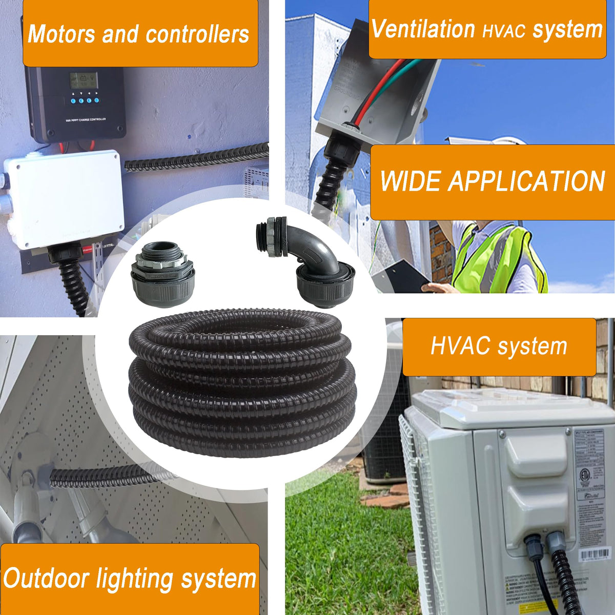 Yariwiz seven conduit straps for neat, secure wiring runs.