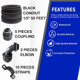 Yariwiz 90-degree elbows 3pcs simplify corner turns during installs.