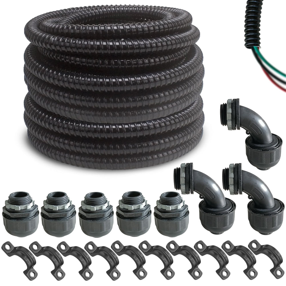 Yariwiz black extra flexible conduit ideal for neat, fast wire routing in tight spaces.