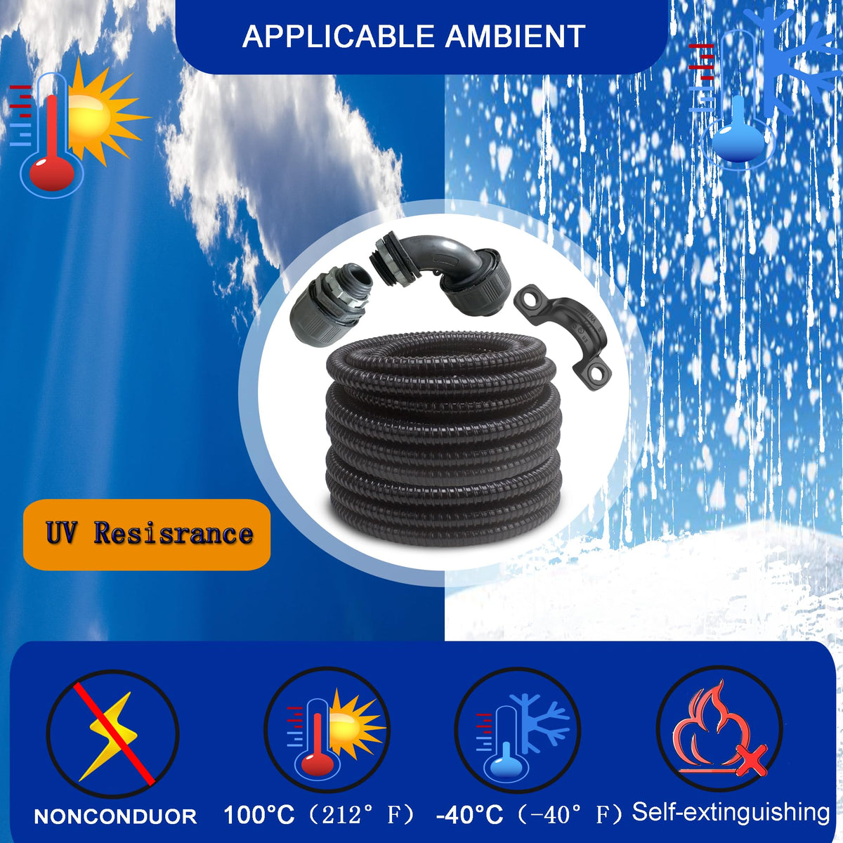 Yariwiz conduit straps 10pcs secure positioning along runs.